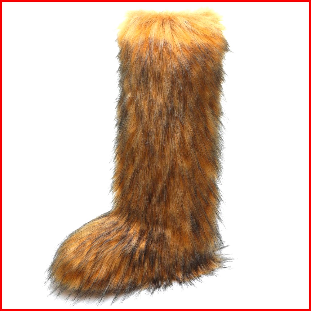 Knee High Faux Fur Winter Boots Flat Snow Boots For Women